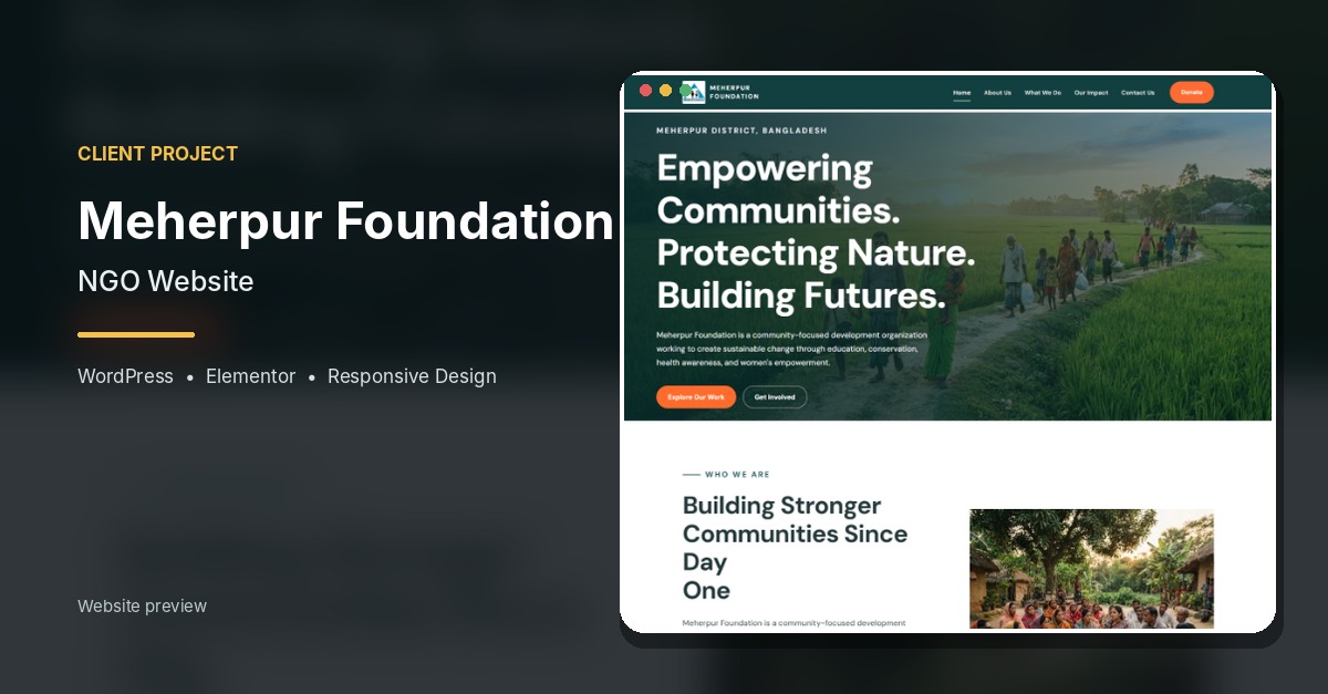 Meherpur Foundation website